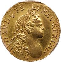 France. Louis XV (1715-1774). Gold Louis d' or a la croix de Malte, 1718-G