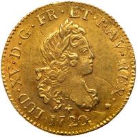France. Louis XV (1715-1774). Gold Louis d'or aux 2 L, 1720-G