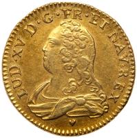 France. Louis XV (1715-1774). Gold Louis d'or aux lunettes, 1728-BB