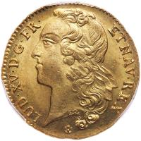 France. Louis XV (1715-1774). Gold Double Louis d'or au bandeau, 1755-AA