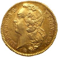 France. Louis XV (1715-1774). Gold Double Louis d'or au bandeau, 1758-AA