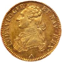 France. Louis XVI (1774-1793). Gold Double Louis d' or au buste habille, 1781-W