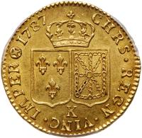 France. Louis XVI (1774-1793). Gold Louis d'or au buste nu, 1787-K - 2