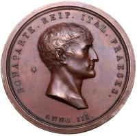 France. Napoleon, as Emperor (1804-1814). Attempt on the Life of Napoleon Bronze Medal, 1800