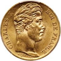 France. Charles X (1824-1830). Gold 20 Francs, 1830-A