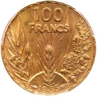 France. Third Republic (1871-1940). Gold "Bazor" 100 Francs, 1935 - 2
