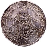 German States: Saxe-Old-Weimar. Friedrich Wilhelm I and Johann III (1573-1602). Taler, 1585