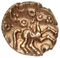 Great Britain. Celtic. Trinovantes and Catuvellauni. Addedomaros (c.45-25 BC). Gold Quarter Stater - 2