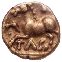 Great Britain. Celtic. Catuvellauni. Tasciovanus (c. 25 BC-10 AD). Gold Quarter Stater