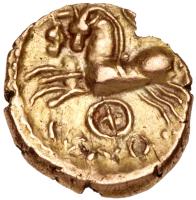 Great Britain. Celtic. Catuvellanuni and Trinovantes. Cunobelin (c. AD 8-41). Gold Quarter Stater - 2