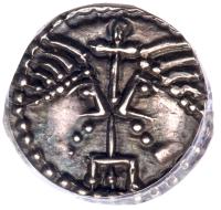 Great Britain. Anglo-Saxon. Mercia, Aethelbald, 716-757. Silver Sceatta, Series "J" type 37, c. 720.