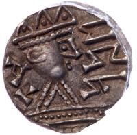 Great Britain. Anglo-Saxon. East Anglia, Aelfwald, 713-749. Silver Sceatta. 1.17 g.