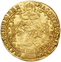 Great Britain. James I (1603-1625). Gold Rose Ryal of 30 Shillings, undated