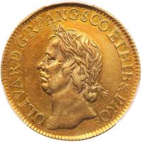 Great Britain. Oliver Cromwell (d.1658), Gold Broad of Twenty Shillings, 1656