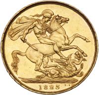 Great Britain. George IV (1820-1830). Gold 2 Pounds, 1823 - 2