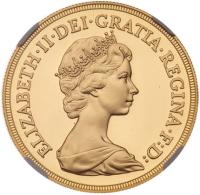 Great Britain. Elizabeth II (1952-2022). Gold 5 Pounds, 1981