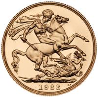 Great Britain. Elizabeth II (1952-2022). Gold Proof Sovereign Three-Coin Collection, 1983 - 2