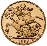 Great Britain. Elizabeth II (1952-2022). Gold Proof Sovereign Three-Coin Collection, 1988 - 2