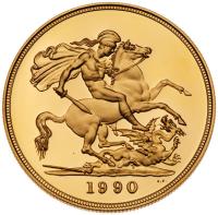 Great Britain. Elizabeth II (1952-2022). Gold Proof Sovereign Four-Coin Collection, 1990 - 2