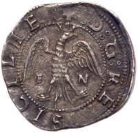 Italian States: Sicily. Carlo I di Spagna (Carlo V, Sacro Romano Impero, 1516-1554). Silver 2 Tari, undated - 2