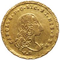 Italian States: Sicily. Carlo Di Borbone (1734-1759). Gold Oncia, 1752 VB PN