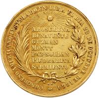 Peru -Republic. Inter-American Congress, Lima 1864. Gold Medal - 2