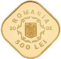 Romania-Republic. Three-piece Set of Gold 500 Lei, 2002 total weight 18.66g