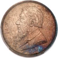 South Africa. Z.A.R. Silver Proof 2 Shillings, 1892.