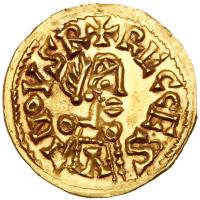 Visigoths in Spain. Recceswinth (653-672). Gold Tremissis, undated