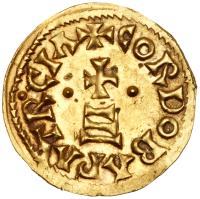 Visigoths in Spain. Recceswinth (653-672). Gold Tremissis, undated - 2