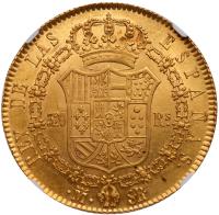 Spain. Fernando VII (1808-1833). Gold 320 Reales de Vellon, 1822 SR - 2