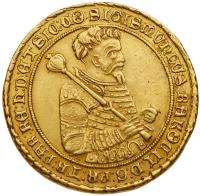 Transylvania. Sigismund RÃ¡kÃ³czi (1607-1608). Gold 10 Ducats, 1607
