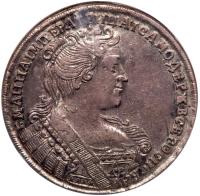 Poltina 1733. Moscow, Kadashevsky mint.