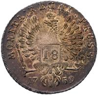 18 Groschen 1759. Königsberg. 5.37 gm. - 2