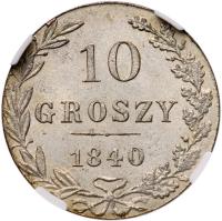 10 Groszy 1840 MW. Warsaw. - 2