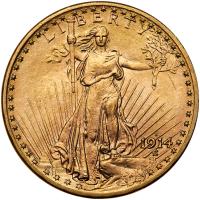 1914-D $20 St. Gaudens PCGS MS62