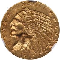 1915-S $5 Indian NGC MS60