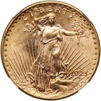 1923-D $20 St. Gaudens NGC MS63