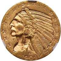 1909-D $5 Indian NGC MS62