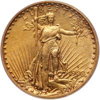 1908-S $20 St. Gaudens. Motto PCGS EF45