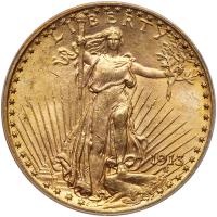 1913 $20 St. Gaudens PCGS MS63