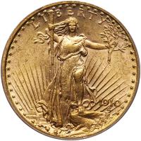 1910 $20 St. Gaudens PCGS MS63