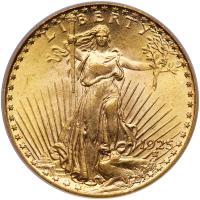 1925 $20 St. Gaudens PCGS MS66