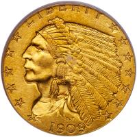 1909 $2.50 Indian PCGS MS64