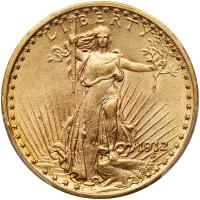 1912 $20 St. Gaudens PCGS MS62