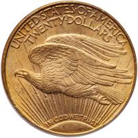 1908-D $20 St. Gaudens. Motto PCGS MS64 - 2