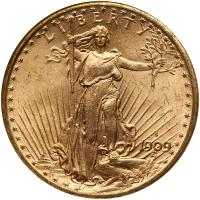 1909-S $20 St. Gaudens NGC MS63