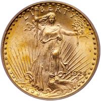 1924 $20 St. Gaudens PCGS MS65