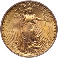 1924-D $20 St. Gaudens PCGS MS63