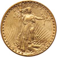 1925-S $20 St. Gaudens PCGS AU55